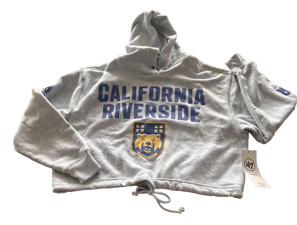 47 Brand UCR University of California Riverside Cropped Hoodie Women's Small NWT